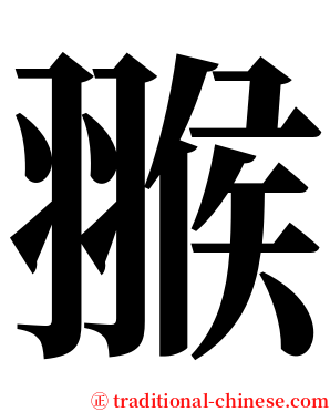 翭 serif font