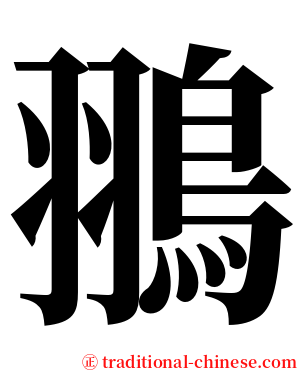 翵 serif font