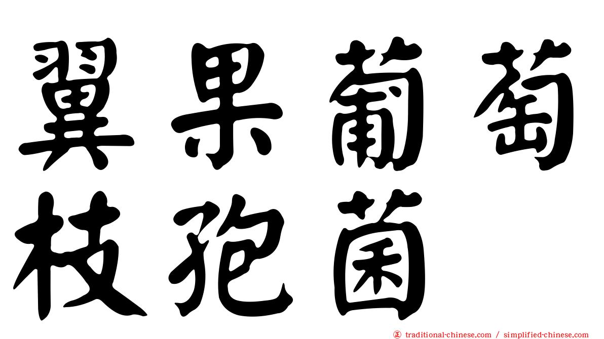 翼果葡萄枝孢菌