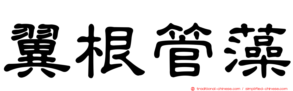 翼根管藻