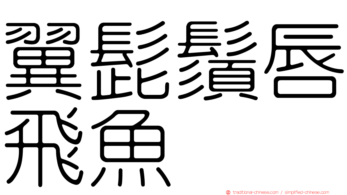 翼髭鬚唇飛魚