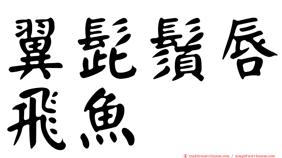 翼髭鬚唇飛魚
