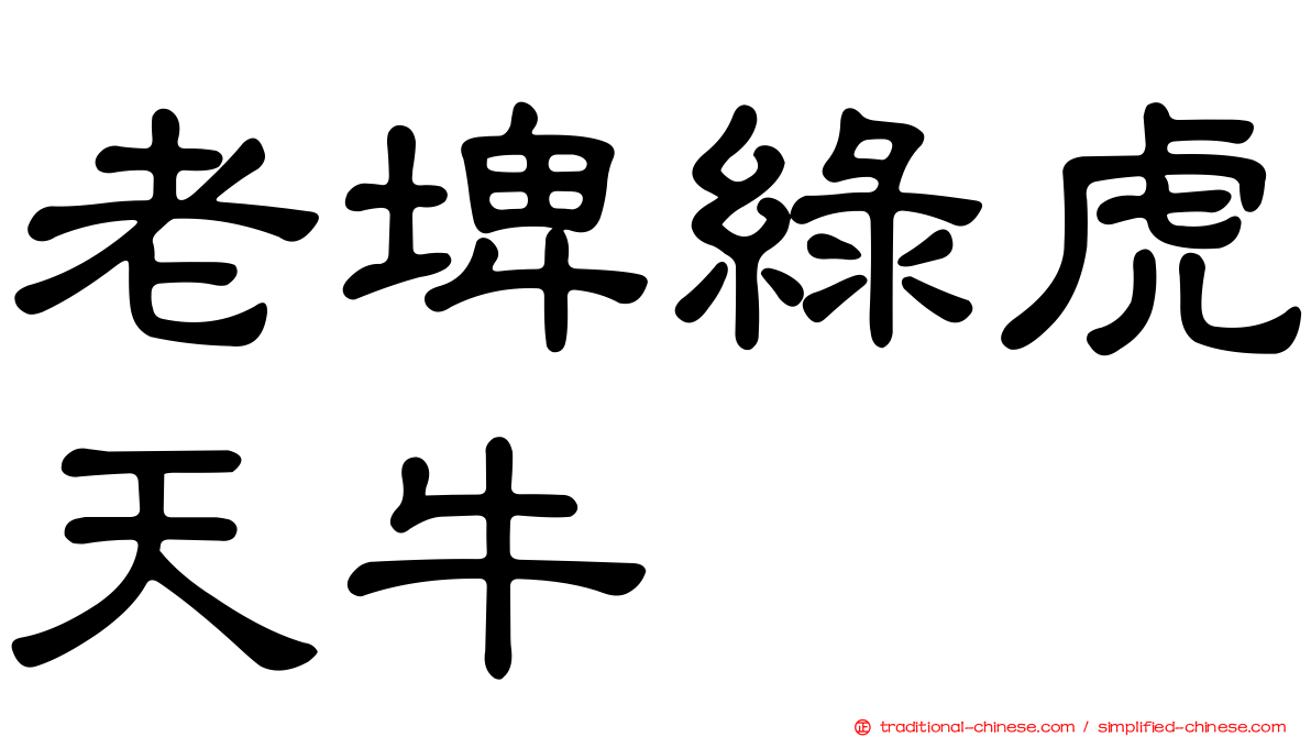 老埤綠虎天牛