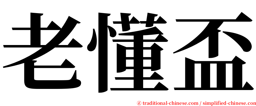 老懂盃 serif font