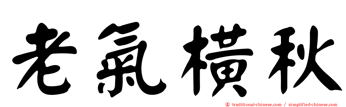 老氣橫秋