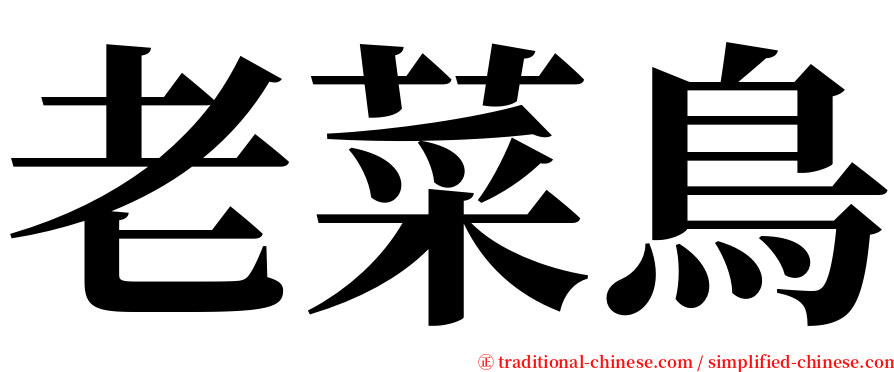 老菜鳥 serif font