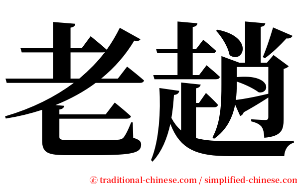 老趙 serif font
