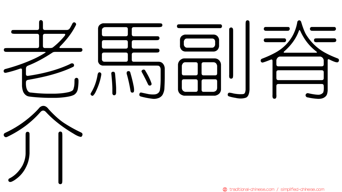 老馬副脊介