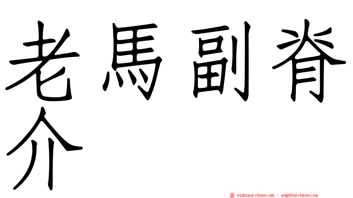 老馬副脊介