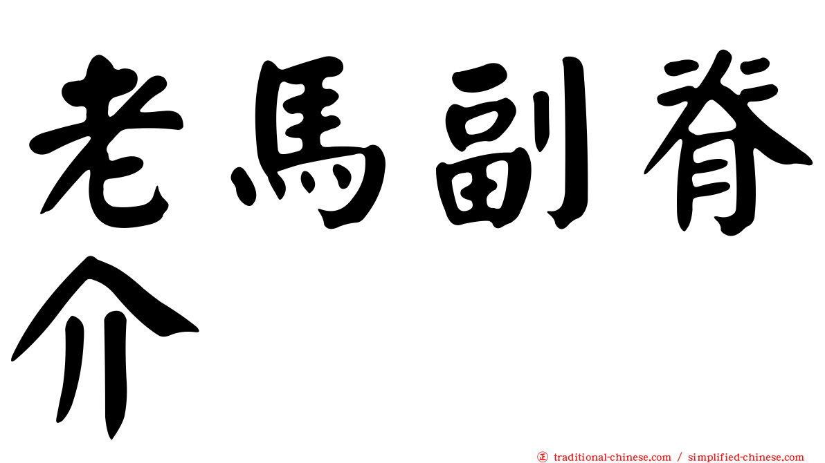 老馬副脊介