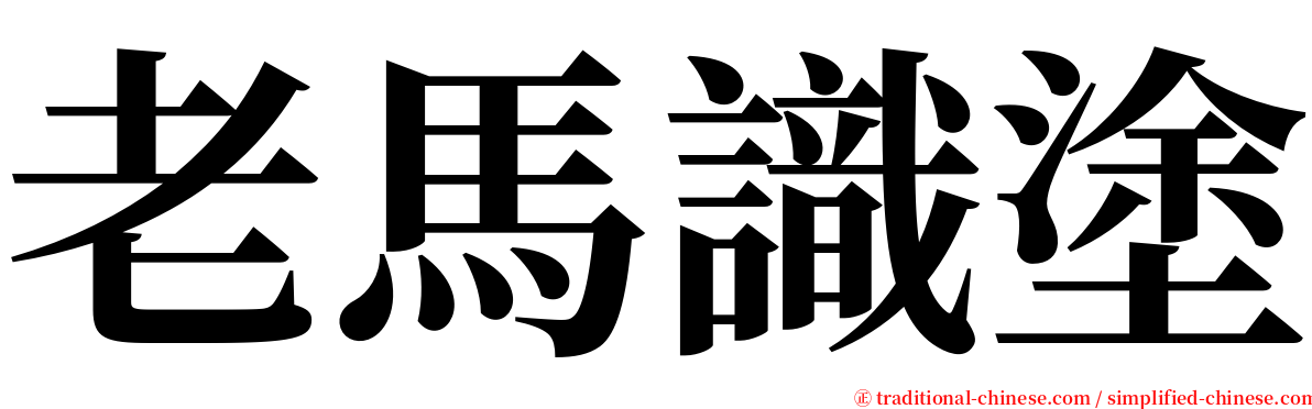 老馬識塗 serif font