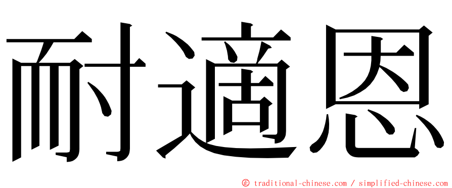 耐適恩 ming font