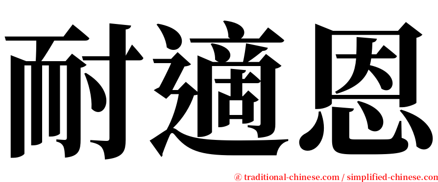 耐適恩 serif font
