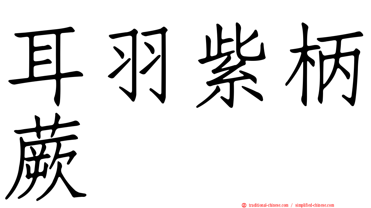 耳羽紫柄蕨