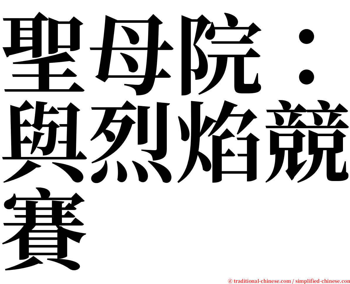 聖母院：與烈焰競賽 serif font