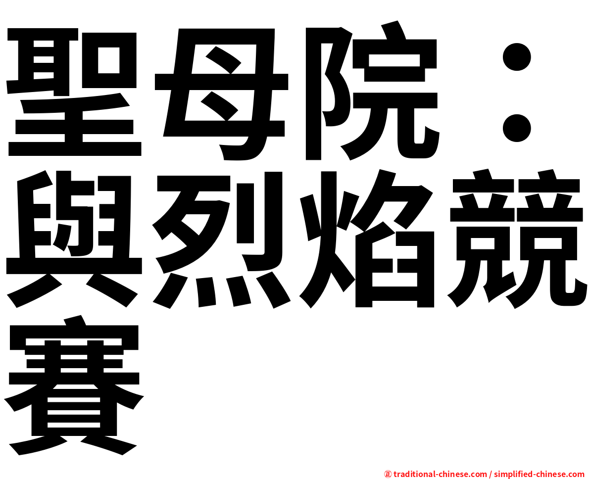 聖母院：與烈焰競賽