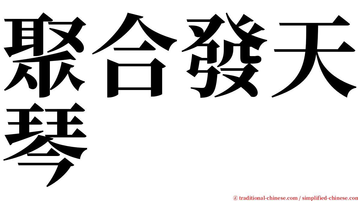 聚合發天琴 serif font