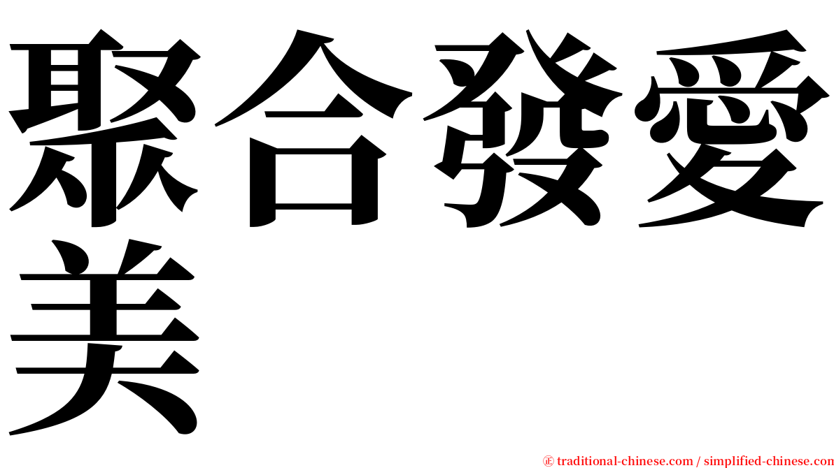 聚合發愛美 serif font