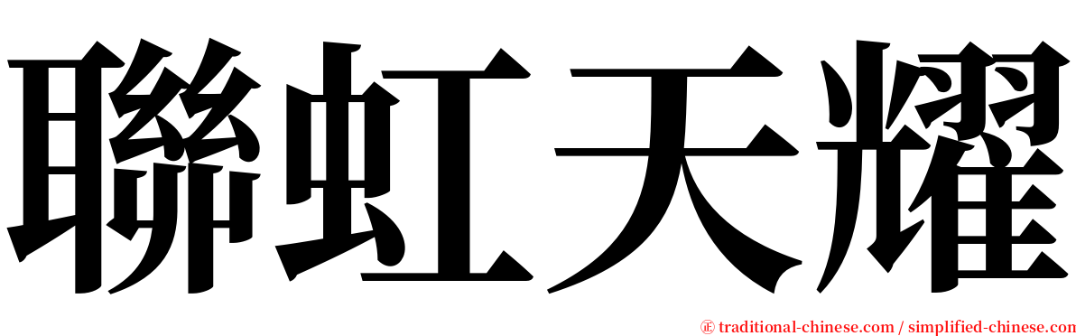 聯虹天耀 serif font