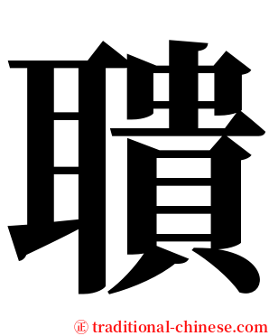 聵 serif font