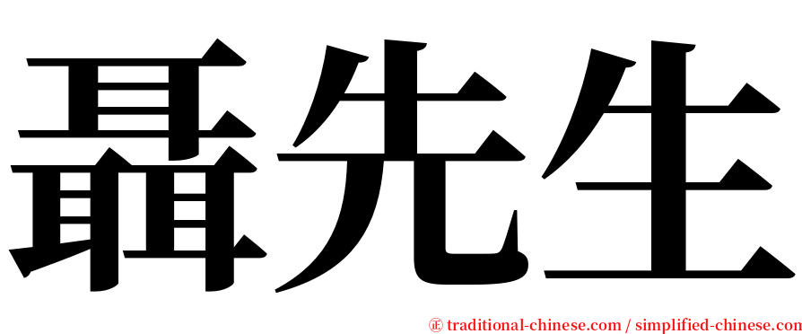 聶先生 serif font