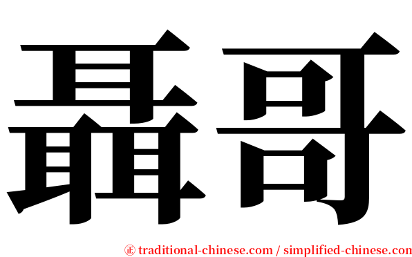 聶哥 serif font