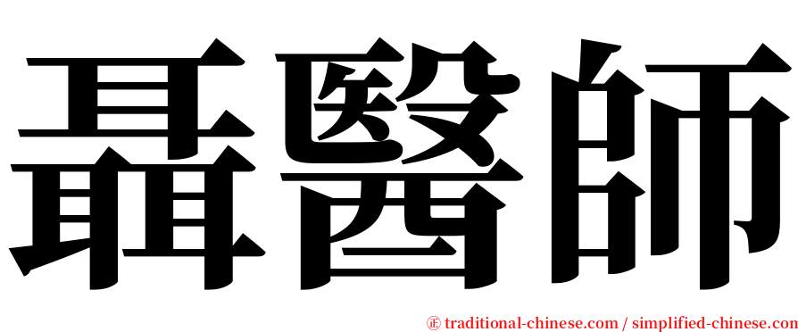 聶醫師 serif font