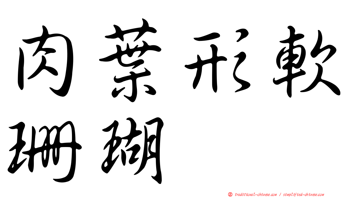 肉葉形軟珊瑚