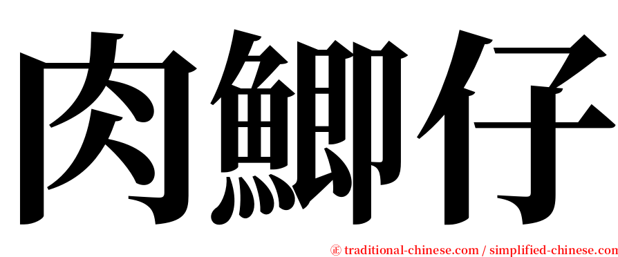 肉鯽仔 serif font