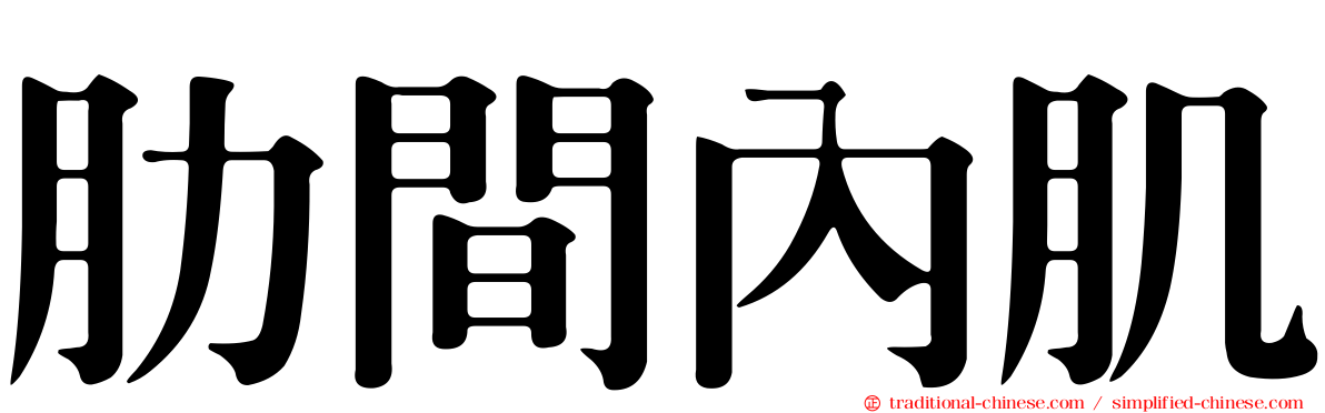 肋間內肌
