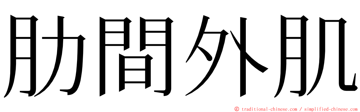 肋間外肌 ming font