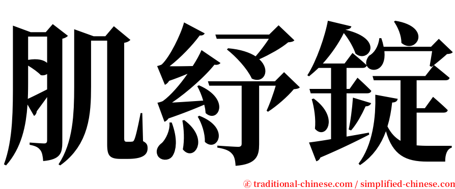 肌紓錠 serif font