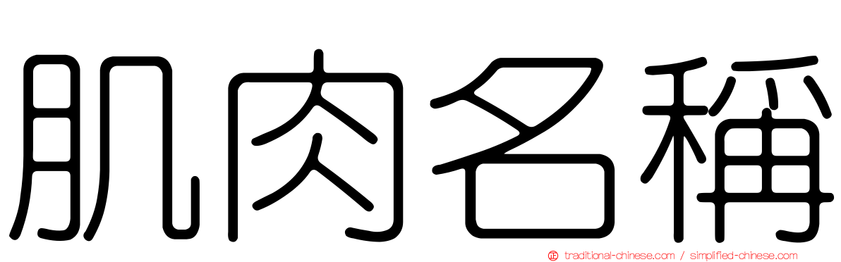肌肉名稱