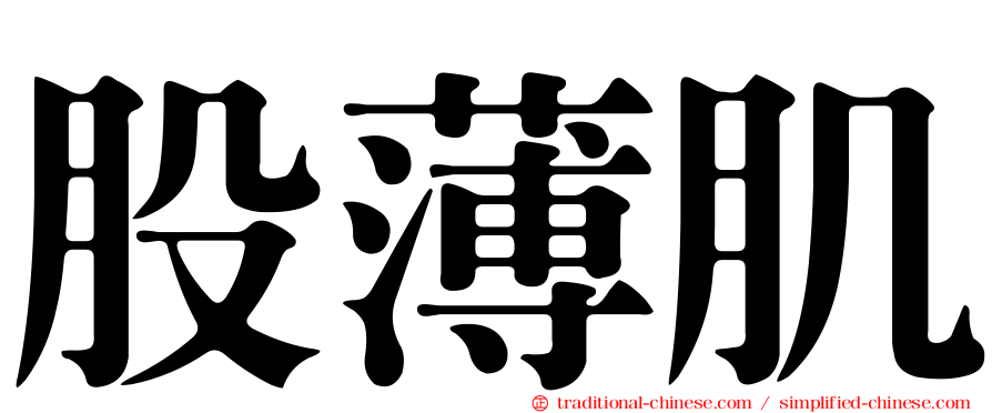 股薄肌