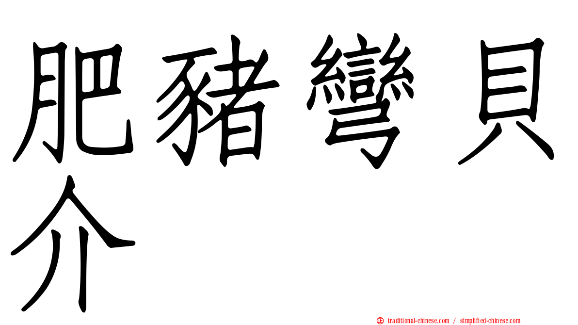 肥豬彎貝介