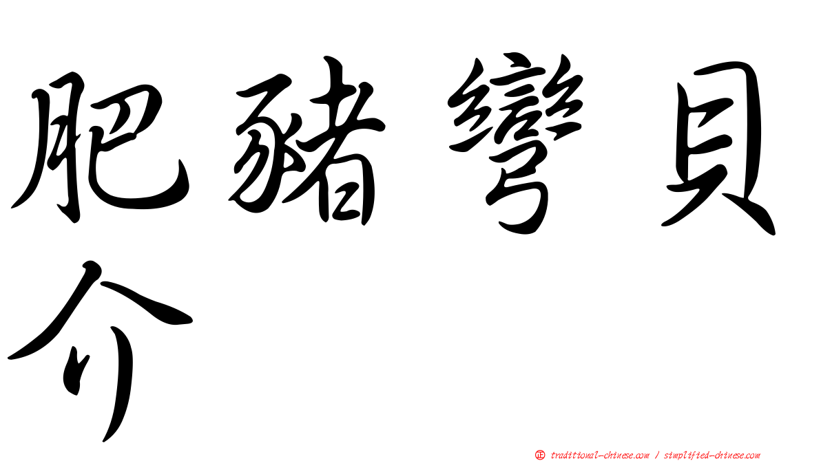 肥豬彎貝介