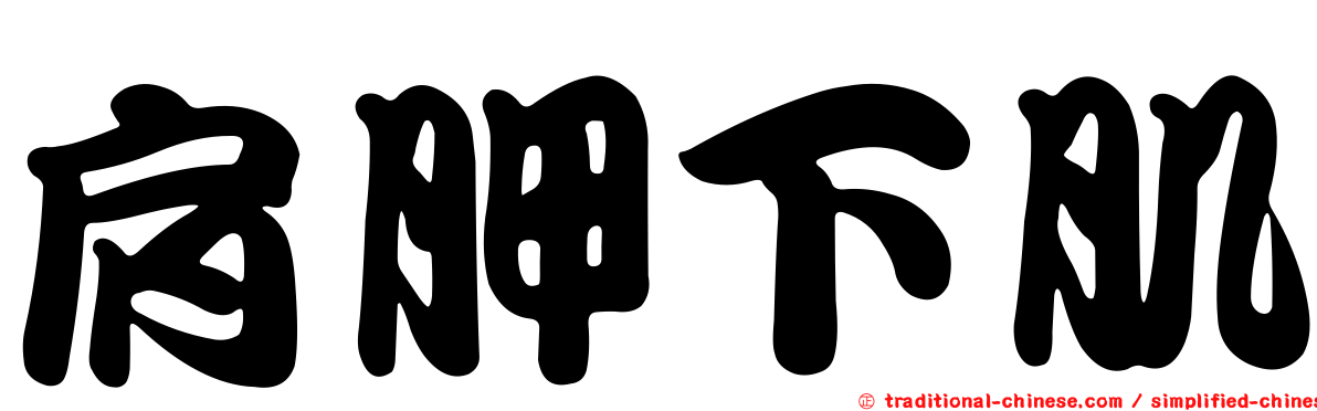 肩胛下肌