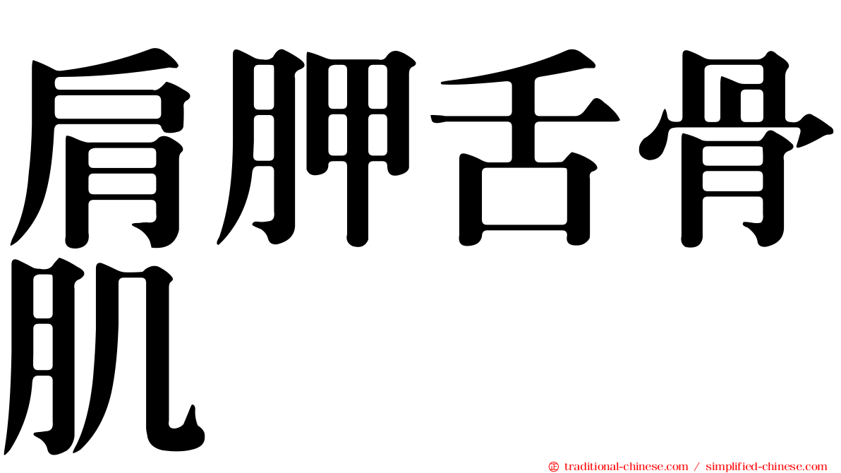 肩胛舌骨肌