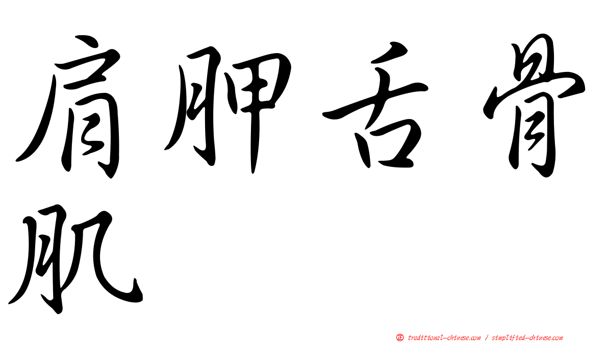 肩胛舌骨肌