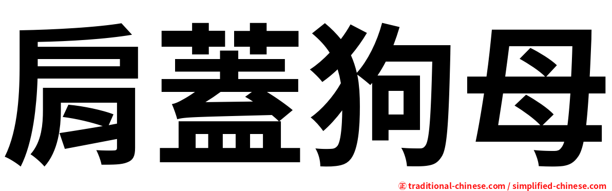 肩蓋狗母