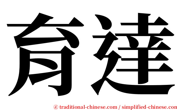 育達 serif font