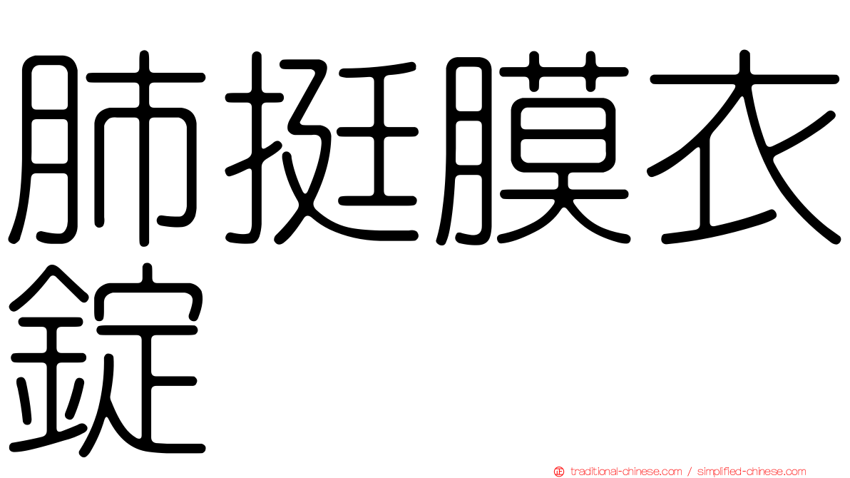 肺挺膜衣錠
