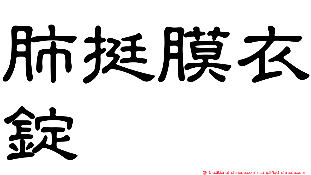 肺挺膜衣錠