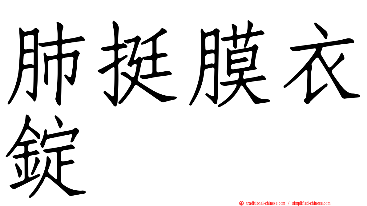 肺挺膜衣錠