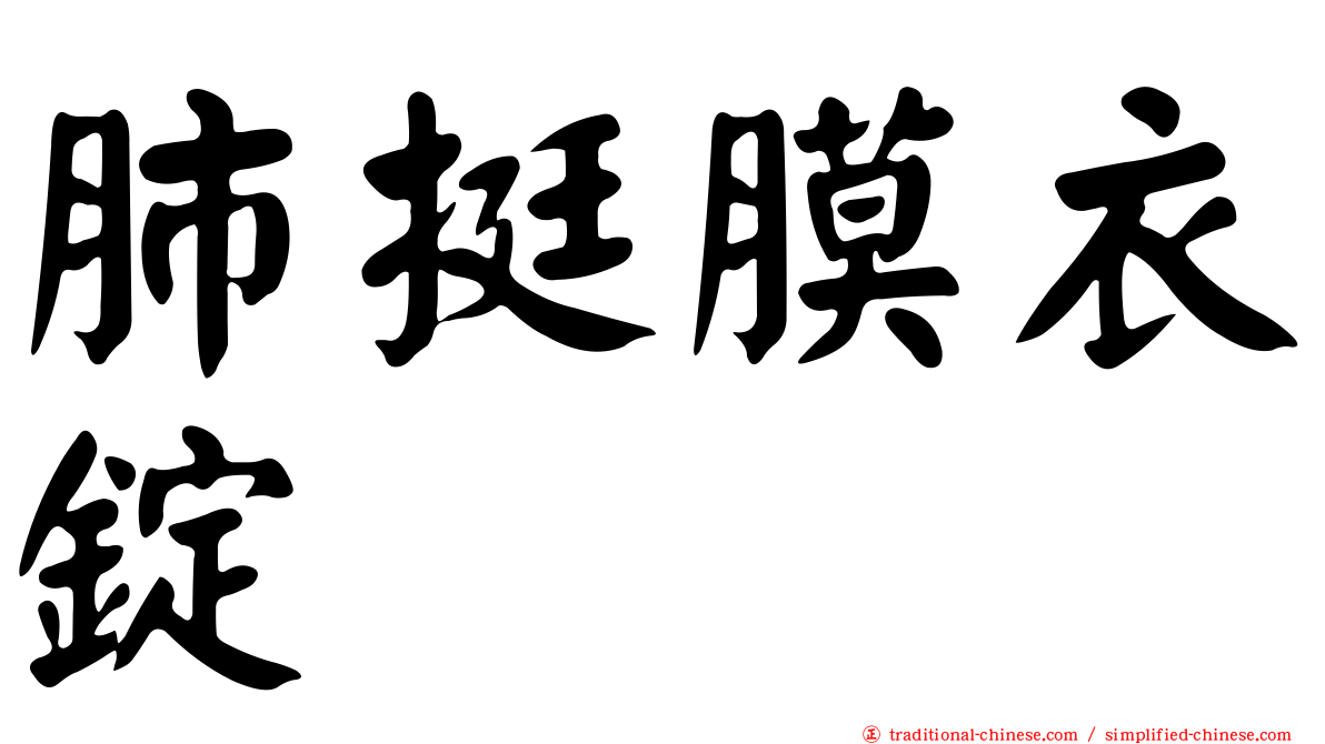 肺挺膜衣錠