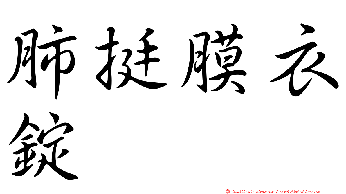 肺挺膜衣錠