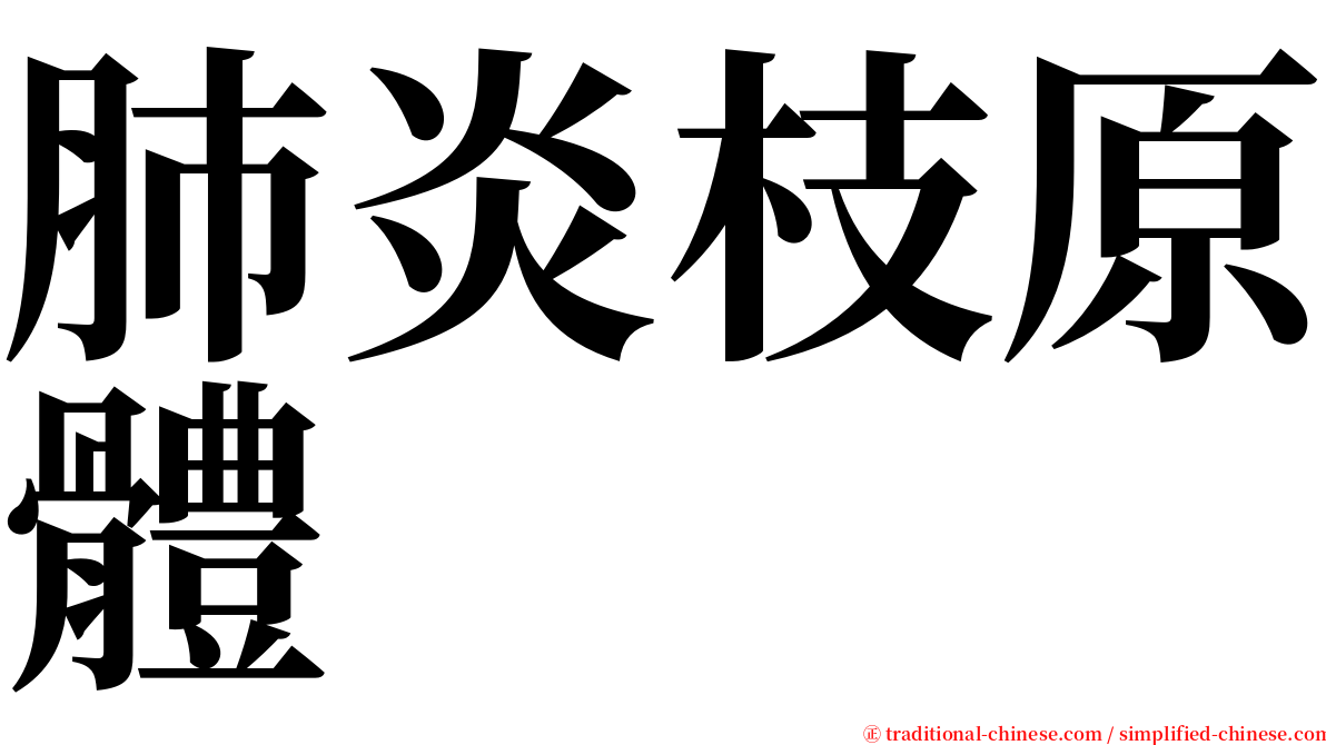 肺炎枝原體 serif font