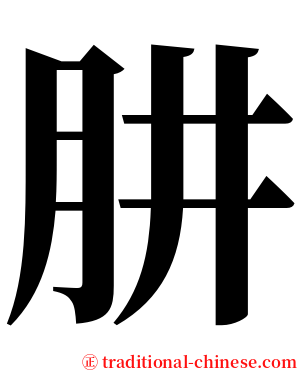 肼 serif font