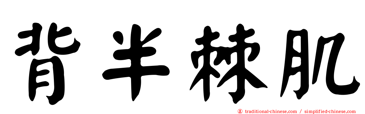 背半棘肌