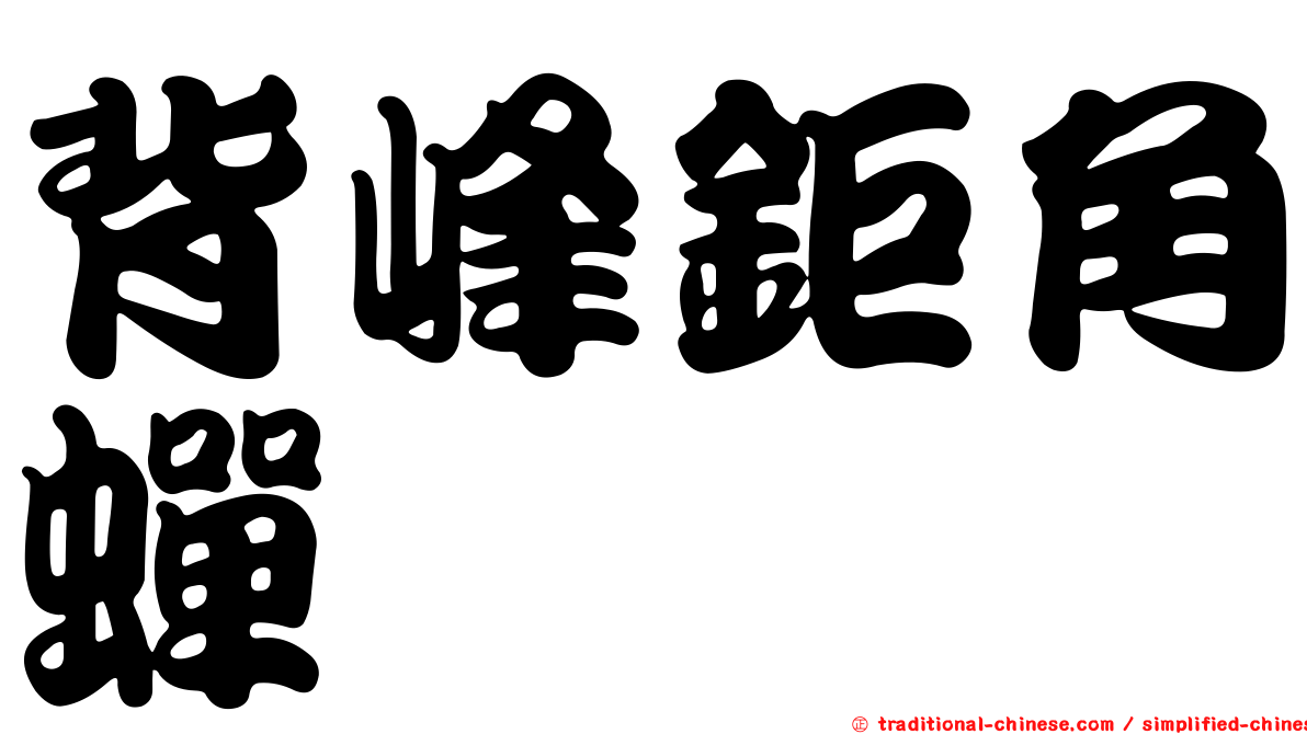 背峰鉅角蟬
